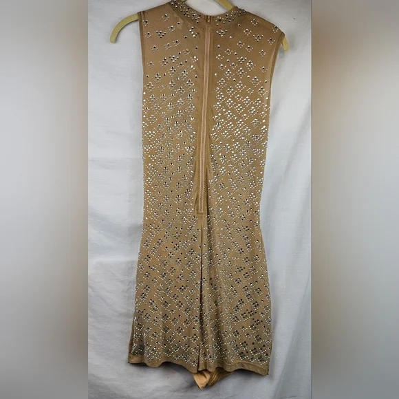 Fashion Nova Bejeweled Nylon Romper Xl Cocktail Party Sexy Dance Valentines - Picture 2 of 10